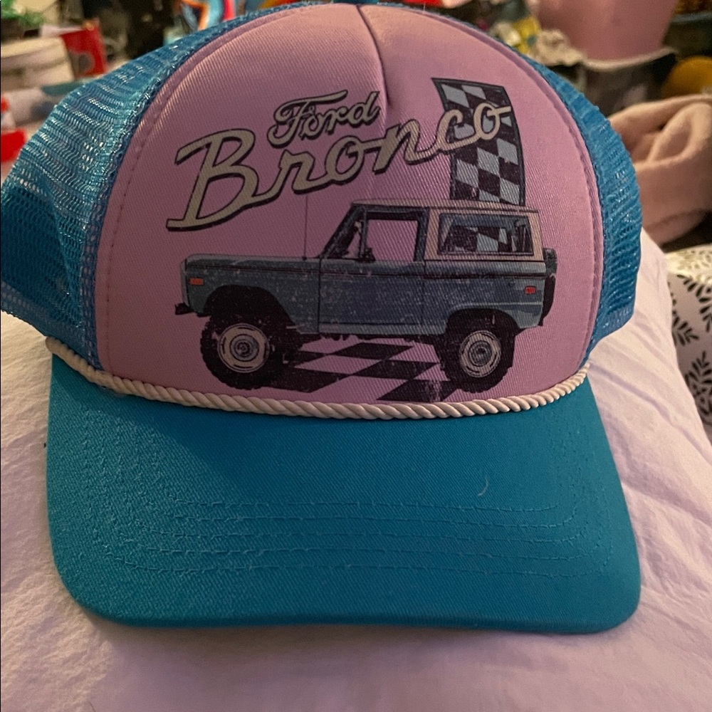 Ford Bronco Blue and Pink Cap